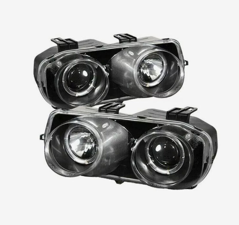Black CCFL Halo Projector Headlights Fit For Honda Integra DC2 DC4 Vtir Type R 1999-2001