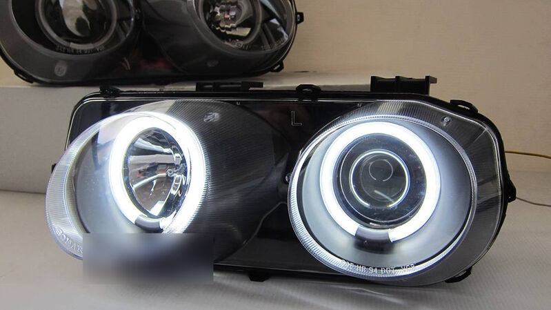 Black CCFL Halo Projector Headlights Fit For Honda Integra DC2 DC4 Vtir Type R 1999-2001