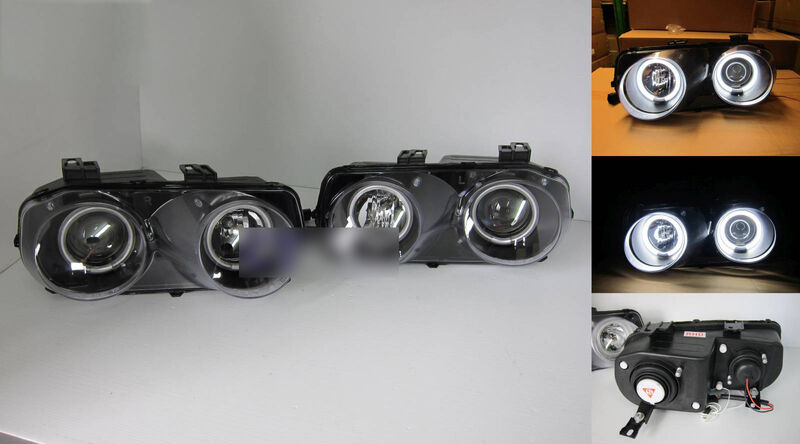 Black CCFL Halo Projector Headlights Fit For Honda Integra DC2 DC4 Vtir Type R 1999-2001